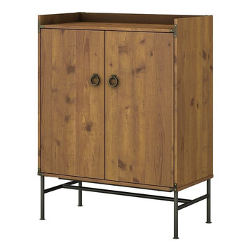 Ironworks Storage Cabinet in Vintage Golden Pine - Engineereed Wood
