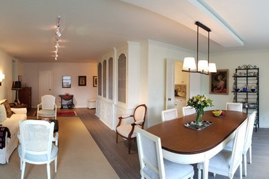 Example of a large classic home design design in New York