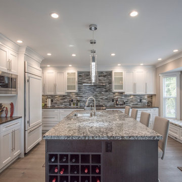 White Kitchen With Large Island