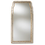 Wholesale Interiors - Alice Queen Anne Style Antique Gold Accent Wall Mirror - Baxton Studio Alice Modern and Contemporary Queen Anne Style Antique Gold Finished Accent Wall MirrorAdd a regal touch to your space with the Alice wall mirror. Inspired by Queen Anne style design, the Alice features a stunning curvilinear mirror surrounded by beveled mirror panels. The mirrors are embedded within a striking rustic gold frame, lending the piece a charming antique aesthetic. Equally at home in an entrance hall as well as a bedroom, this beautiful wall mirror will elevate any space. The Alice wall mirror is made in China and will arrive fully assembled.