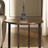 26 in. Nueva Round End Table in Aged Copper Finish