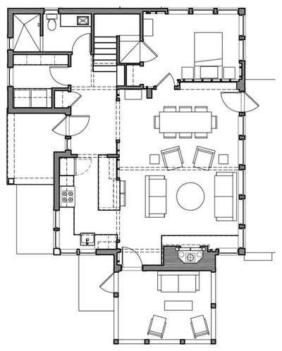 Farmhouse Floor Plan by Albertsson Hansen Architecture, Ltd