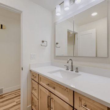 Full Kitchen & Bathroom Remodel | Warm Maple + Soft White Cabinetry | Colorado