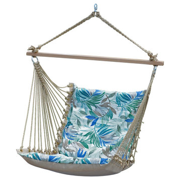 Hanging Soft Comfort Chair, Blue, Floral