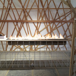 Einbau Ethanolkamin in Stahlstruktur - Indoor Fireplaces
