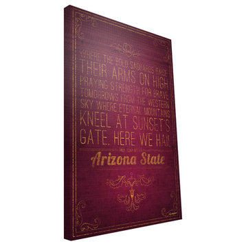 Arizona State University Sun Devils Song Canvas Print, 8"x12"