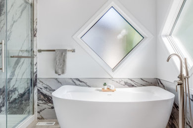 Inspiration for a modern home design remodel in Calgary