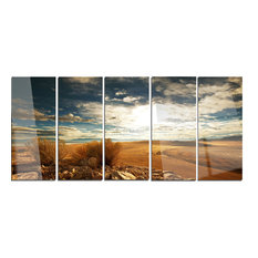 "Prairie Under Heavy Clouds" Metal Art, 5 Equal Panels, 60"x28"