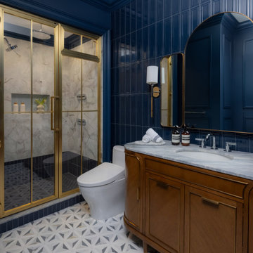Striking Guest Bathroom - Purchase, NY