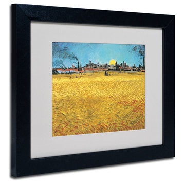 'Summer Evening, 1888' Matted Framed Canvas Art by Vincent van Gogh