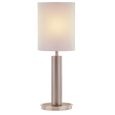 Artiva USA Catriona 27" Modern Slim Oval LED Touch Table Lamp, Satin Nickel