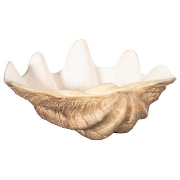 Cast Clam Shell Bowl, Faux Finish, SM