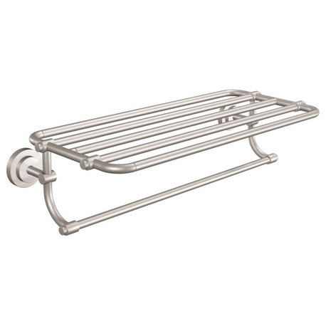 Moen Iso 24" Shelf with Towel Bar, Brushed Nickel - DN0794BN