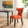 Modern Contemporary Urban Design Kitchen Room Dining Chair, Orange, Fabric