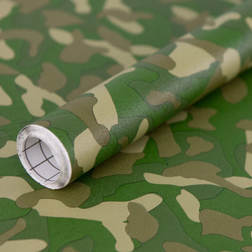 Camouflage Green Adhesive Film Set of 2