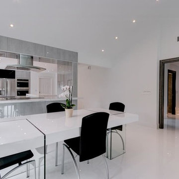 Modern complete renovation with custom wall panel and bedroom sets