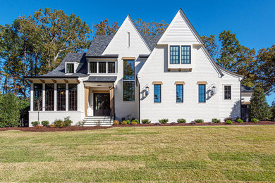Example of a minimalist exterior home design in Raleigh