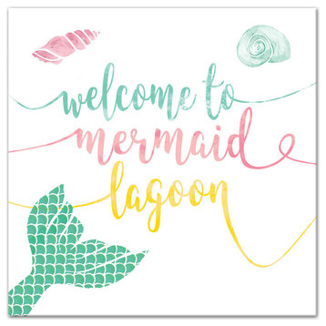 Welcome to Mermaid Lagoon 12x12 Canvas Wall Art