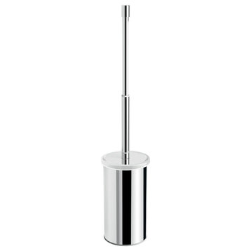 Free Standing Chrome Toilet Brush Holder With Telescopic Handle