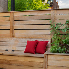 front yard landscaping and fence