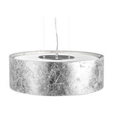 Hanging lamp Aura, silver-coloured lampshade