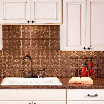 Fasade Traditional 1 Backsplash Panel in Argent Bronze