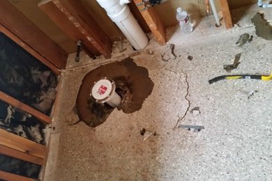 brad's water damage found after romoving exsisting flooring