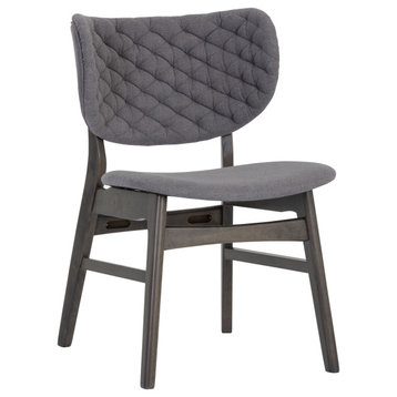 Petra Dining Chair, Rustic Gray, Dark Gray, Set of 2