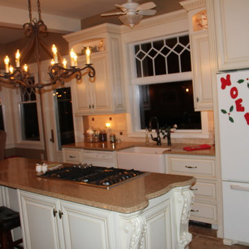 Kitchen designed to compliment "Turn of the Century" farm home