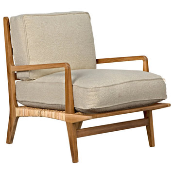 NOIR Furniture - Allister Chair in Off White Down Cushion - SOF325T-WHT