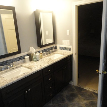 Carrara look using ceramic tile