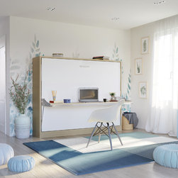Spazio T - Full Size Wall Bed with Table - Kids Desks And Desk Sets
