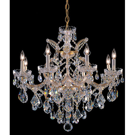 Crystorama Lighting Group 4409-CL-MWP Maria Theresa 9 Light 28"W - Gold