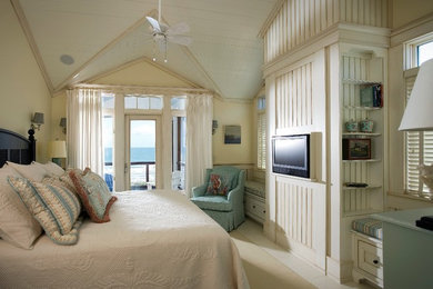 Example of a beach style bedroom design in Charleston