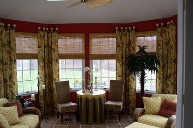 Inspiration for a tropical sunroom remodel in New York