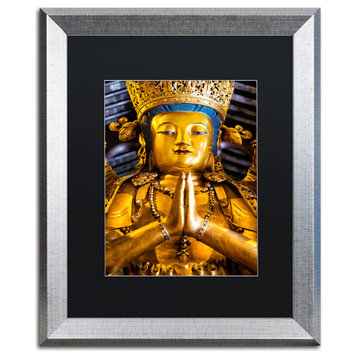 Philippe Hugonnard 'Shiva' Art, Silver Frame, Black Matte, 20"x16"