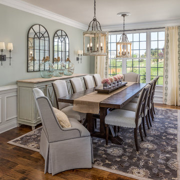 Double Arched Mirrors Dining Room