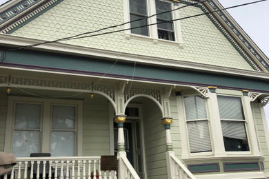 Exterior Painting Victorian Home in SF/ Custom fence