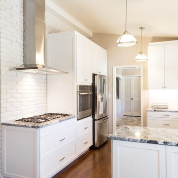 Transitional White Kitchen in District 66 Omaha NE