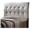 Lusso Headboard Set, Queen, White Faux Leather