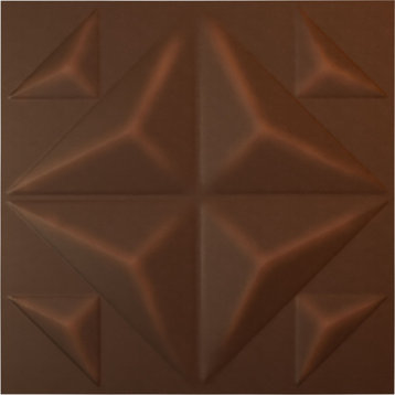 Crystal EnduraWall 3D Wall Panel, 12-Pack, 19.625"Wx19.625"H, Aged Metallic Rust