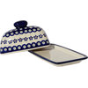 Polish Pottery Butter Dish, Pattern Number: 166a