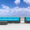 Manado Outdoor Patio Furniture Sofa Sectional, 10-Piece Set, Sea Blue
