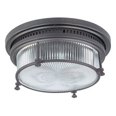 Hi-Bay 2-Light Flush Mount, Bronze