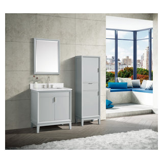 Avanity Emma 31" Vanity Combo, Dove Gray - Transitional - Bathroom ...
