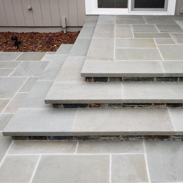 New Square-Cut Flagstone Porch & Steps.