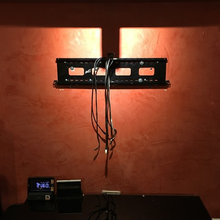 My personal Sharp 4K Install With Electric Fireplace
