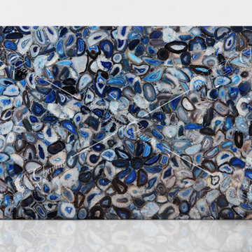 Agate blue Flower Design