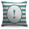 "Exclamation Point - Striped Oval" Pillow 20"x20"