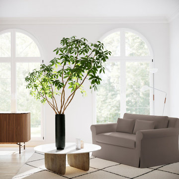 A Different Angle: Ludlow Loveseat in Pumice Box Weave Linen